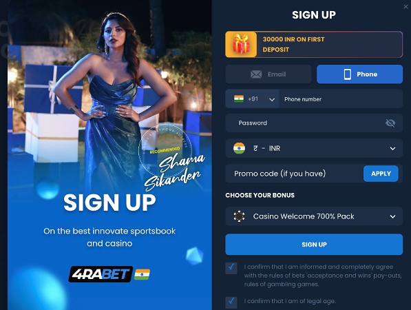 4rabet registration